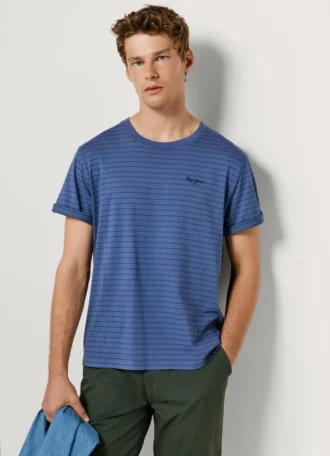 T-Shirt mit gerader Passform und Streifenmuster