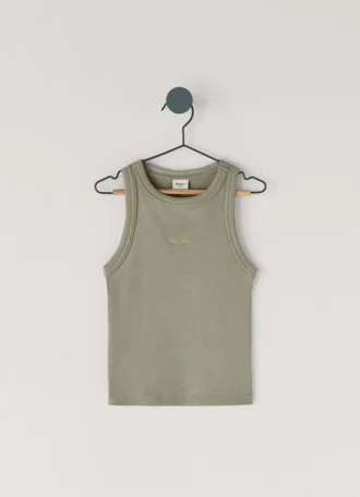 T-Shirt mit geripptem Logo-Print