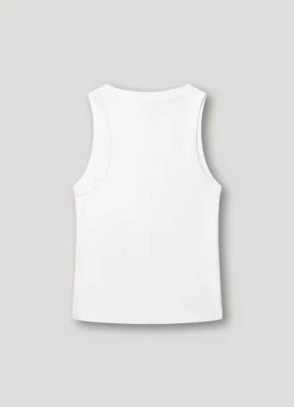 T-Shirt mit geripptem Logo-Print