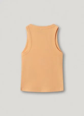 T-Shirt mit geripptem Logo-Print