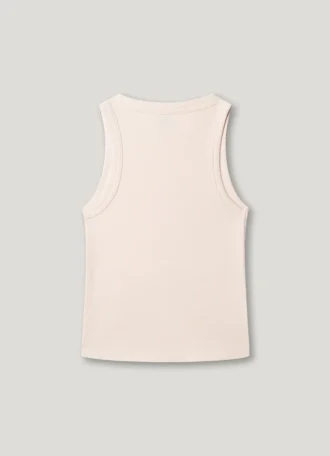 T-Shirt mit geripptem Logo-Print