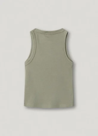T-Shirt mit geripptem Logo-Print