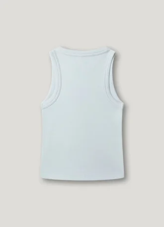 T-Shirt mit geripptem Logo-Print