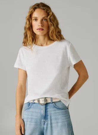 T-Shirt mit gesticktem Logo