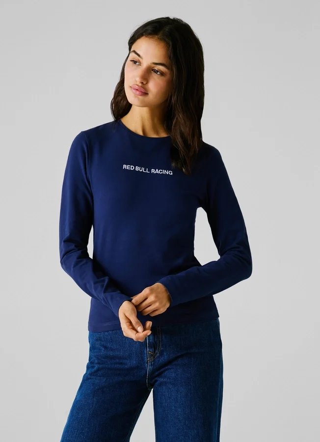 T-Shirt mit gesticktem Logo T-Shirt mit gesticktem Logo