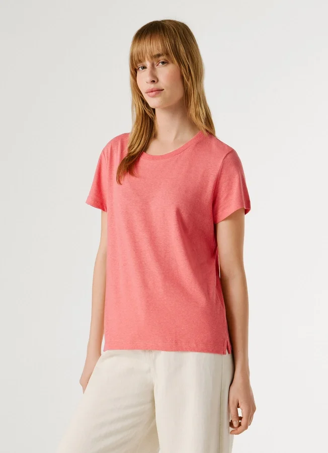 T-Shirt mit gesticktem Logo T-Shirt mit gesticktem Logo