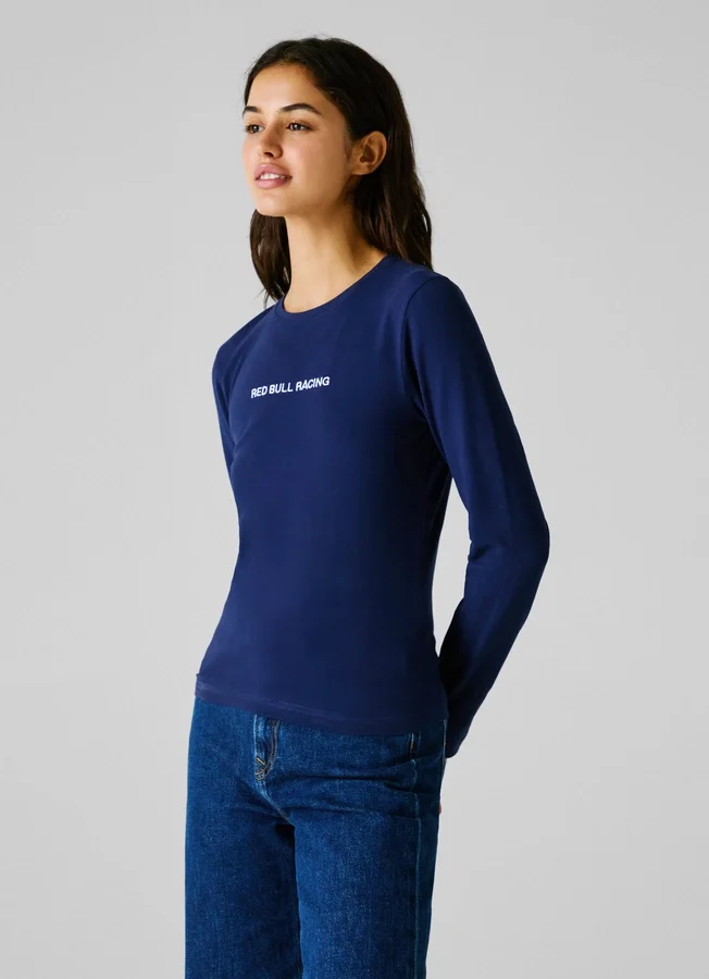 T-Shirt mit gesticktem Logo T-Shirt mit gesticktem Logo