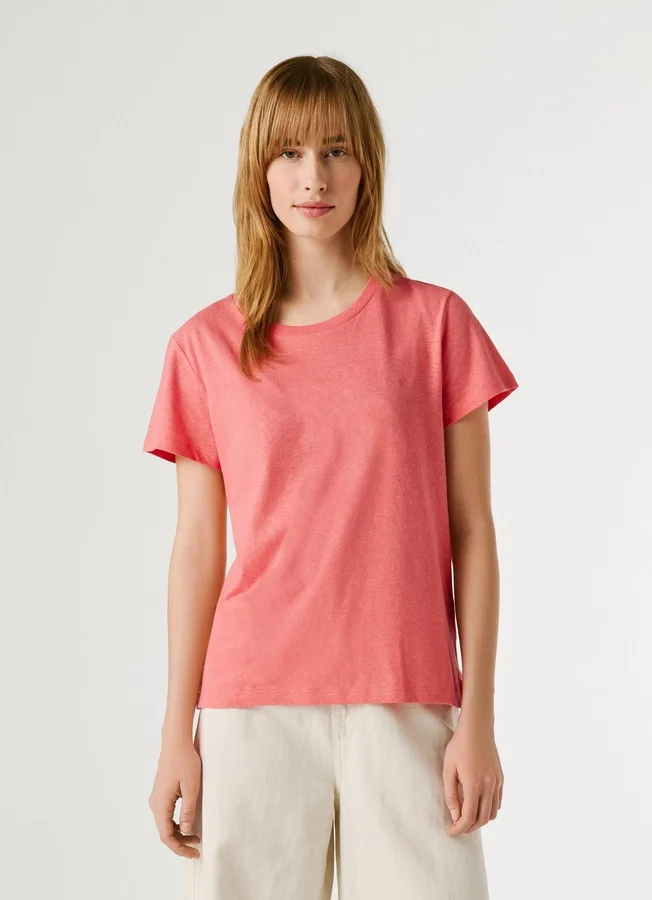 T-Shirt mit gesticktem Logo T-Shirt mit gesticktem Logo
