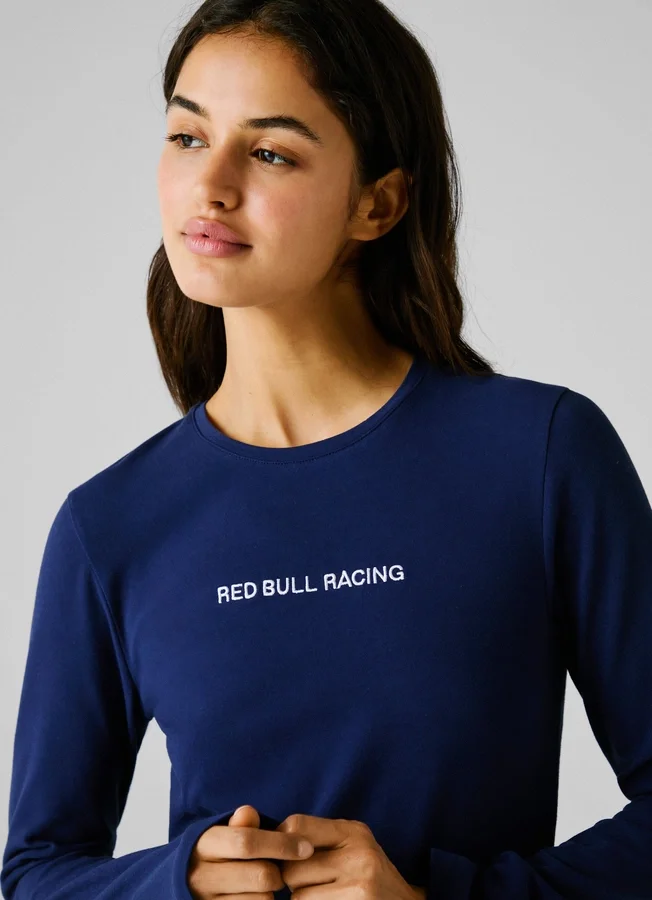 T-Shirt mit gesticktem Logo T-Shirt mit gesticktem Logo
