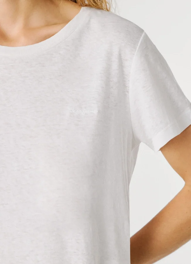 T-Shirt mit gesticktem Logo T-Shirt mit gesticktem Logo