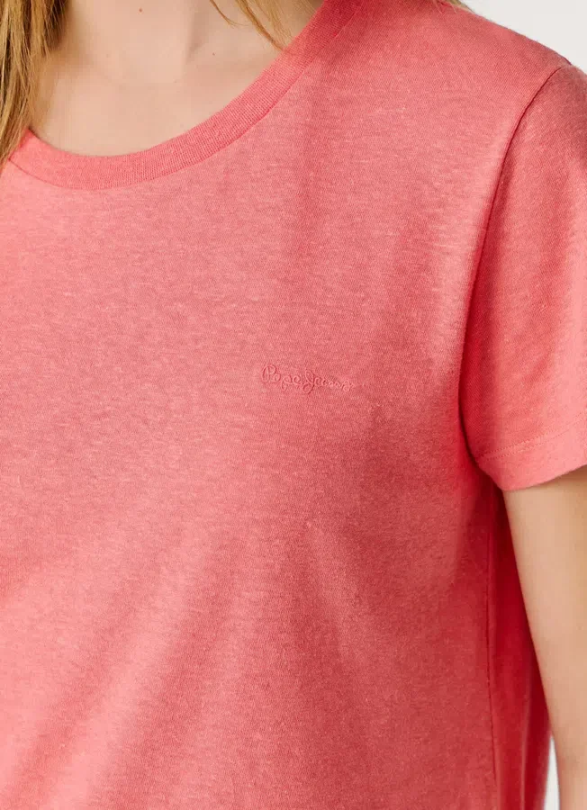 T-Shirt mit gesticktem Logo T-Shirt mit gesticktem Logo