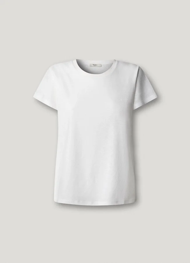T-Shirt mit gesticktem Logo T-Shirt mit gesticktem Logo