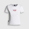 T-Shirt mit gesticktem Logo und Rippbündchen T-Shirt mit gesticktem Logo und Rippbündchen