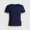 T-Shirt mit gesticktem Logo und Rippbündchen T-Shirt mit gesticktem Logo und Rippbündchen