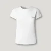 T-Shirt mit gesticktem Logo und Rippstrick T-Shirt mit gesticktem Logo und Rippstrick