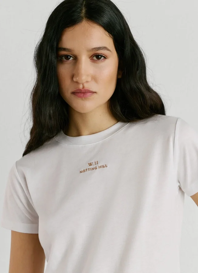 T-Shirt mit gesticktem W11-Logo T-Shirt mit gesticktem W11-Logo