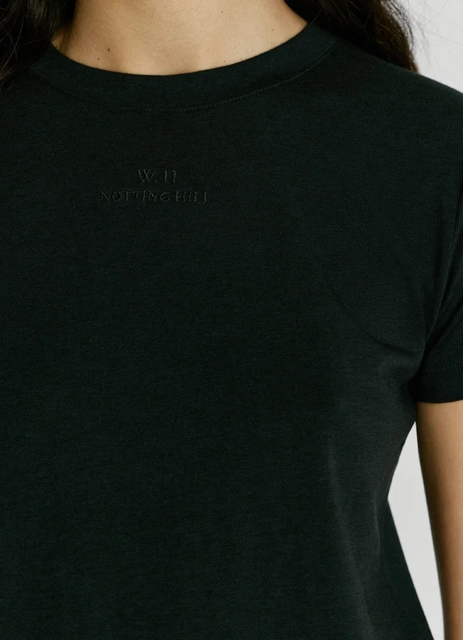 T-Shirt mit gesticktem W11-Logo T-Shirt mit gesticktem W11-Logo