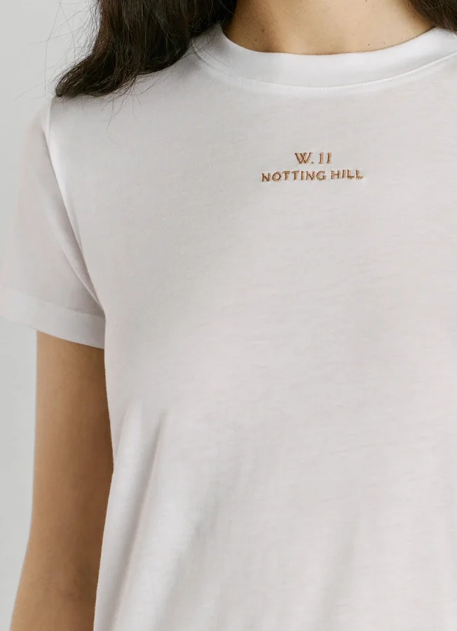 T-Shirt mit gesticktem W11-Logo T-Shirt mit gesticktem W11-Logo