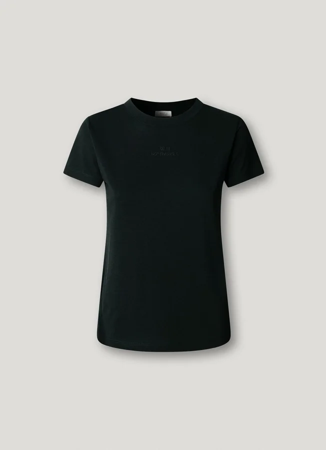T-Shirt mit gesticktem W11-Logo T-Shirt mit gesticktem W11-Logo