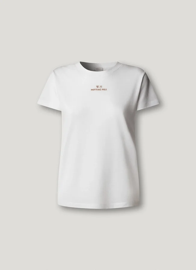 T-Shirt mit gesticktem W11-Logo T-Shirt mit gesticktem W11-Logo