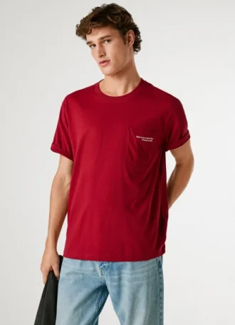 T-Shirt mit lockerer Passform und Brusttasche
