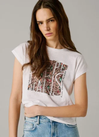 T-Shirt mit Logo-Print