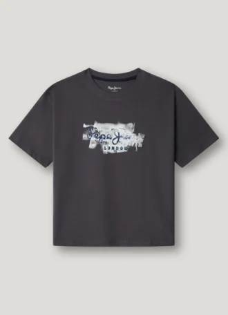 T-Shirt mit Logo-Print in lockerer Passform