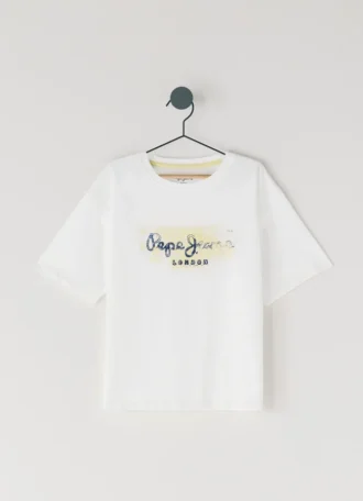 T-Shirt mit Logo-Print in lockerer Passform