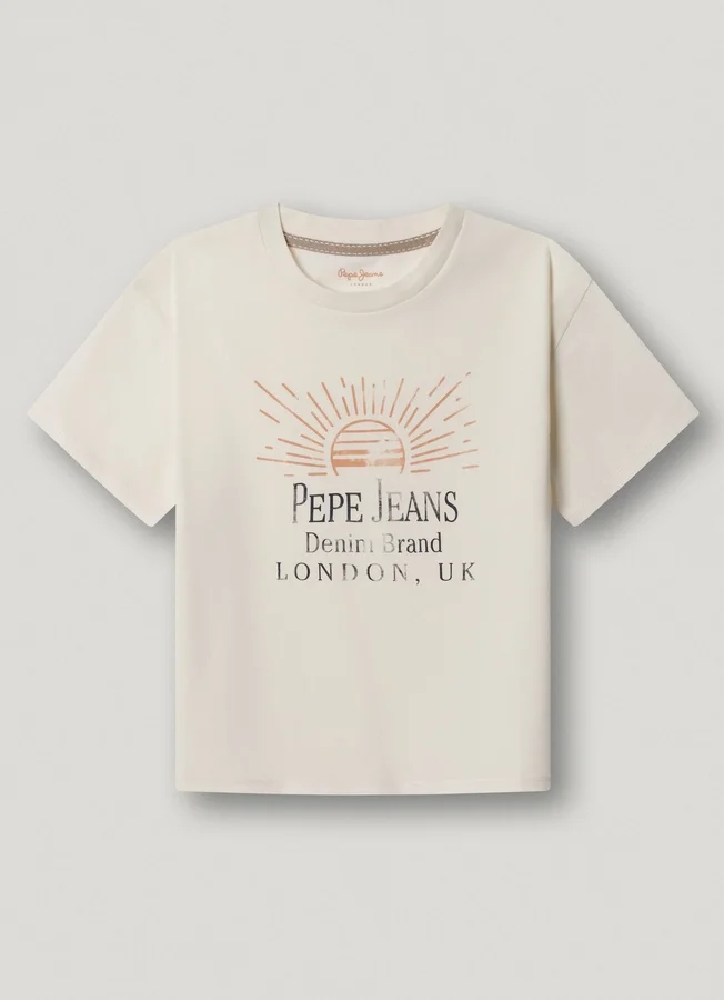 T-Shirt mit Logo-Print in lockerer Passform T-Shirt mit Logo-Print in lockerer Passform