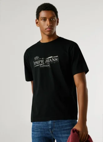 T-Shirt mit Logo-Print in Regular-Passform