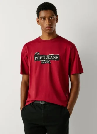 T-Shirt mit Logo-Print in Regular-Passform