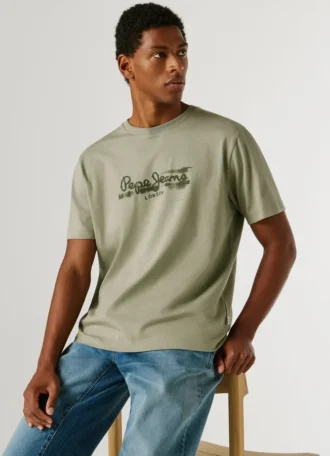 T-Shirt mit Logo-Print in Regular-Passform