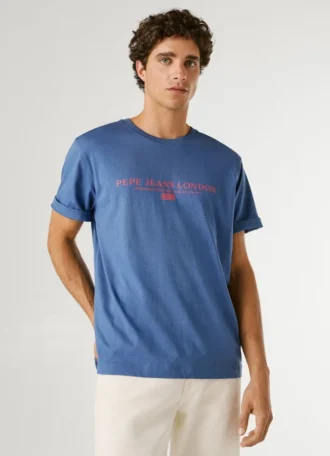 T-Shirt mit Logo-Print in Regular-Passform