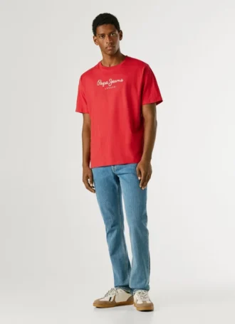 T-Shirt mit Logo-Print in Regular-Passform