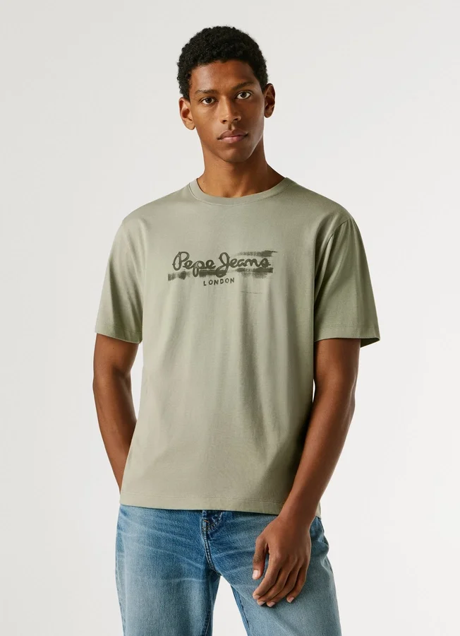 T-Shirt mit Logo-Print in Regular-Passform T-Shirt mit Logo-Print in Regular-Passform