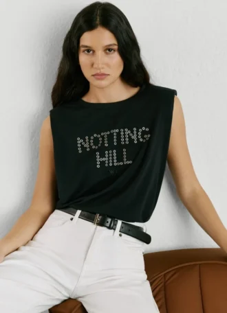 T-Shirt mit Nieten-Detail