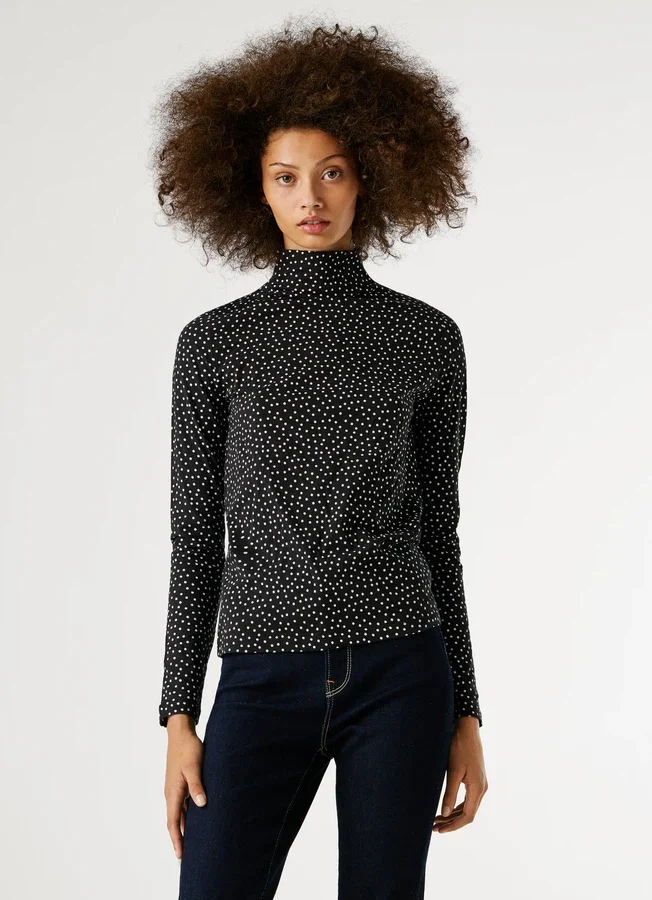 T-Shirt mit Polka-Dot-Print T-Shirt mit Polka-Dot-Print