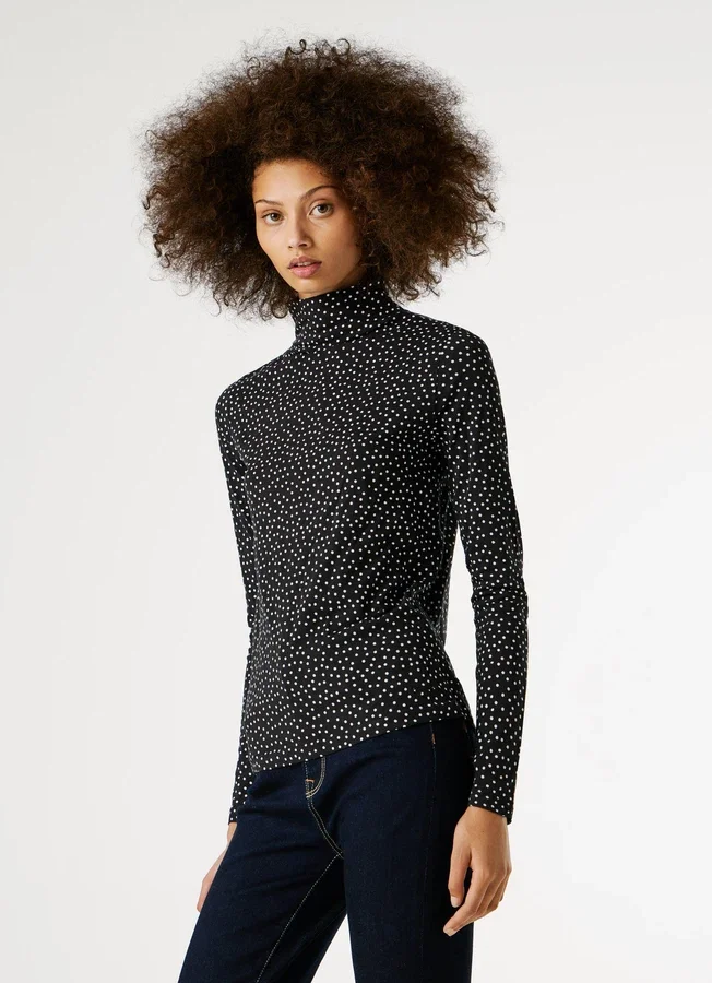 T-Shirt mit Polka-Dot-Print T-Shirt mit Polka-Dot-Print
