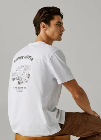T-Shirt mit Rückenaufdruck
