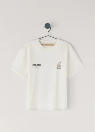 T-Shirt mit Rückenaufdruck in lockerer Passform