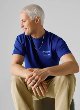 T-Shirt mit Rückenaufdruck in lockerer Passform