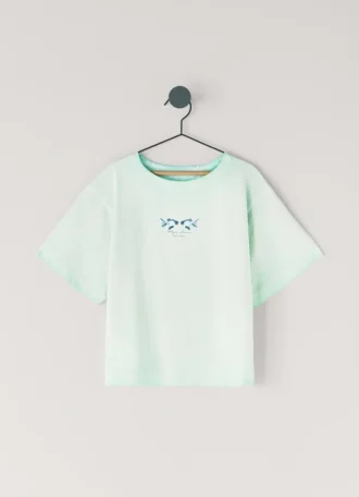 T-Shirt mit Rückenaufdruck in lockerer Passform