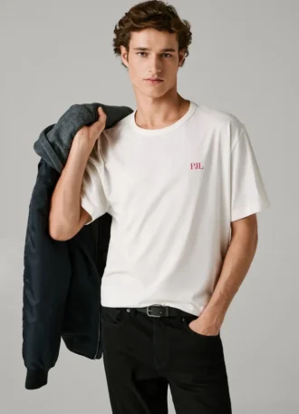 T-Shirt mit Rückenaufdruck in lockerer Passform
