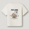 T-Shirt mit Rückenaufdruck in lockerer Passform