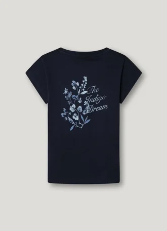 T-Shirt mit Rückenaufdruck in lockerer Passform