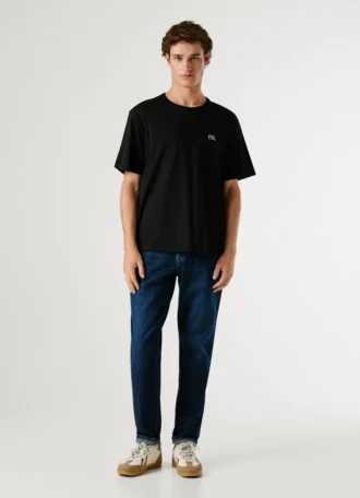 T-Shirt mit Rückenaufdruck in lockerer Passform
