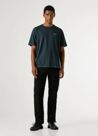 T-Shirt mit Rückenaufdruck in lockerer Passform