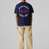 T-Shirt mit Rückenaufdruck in lockerer Passform