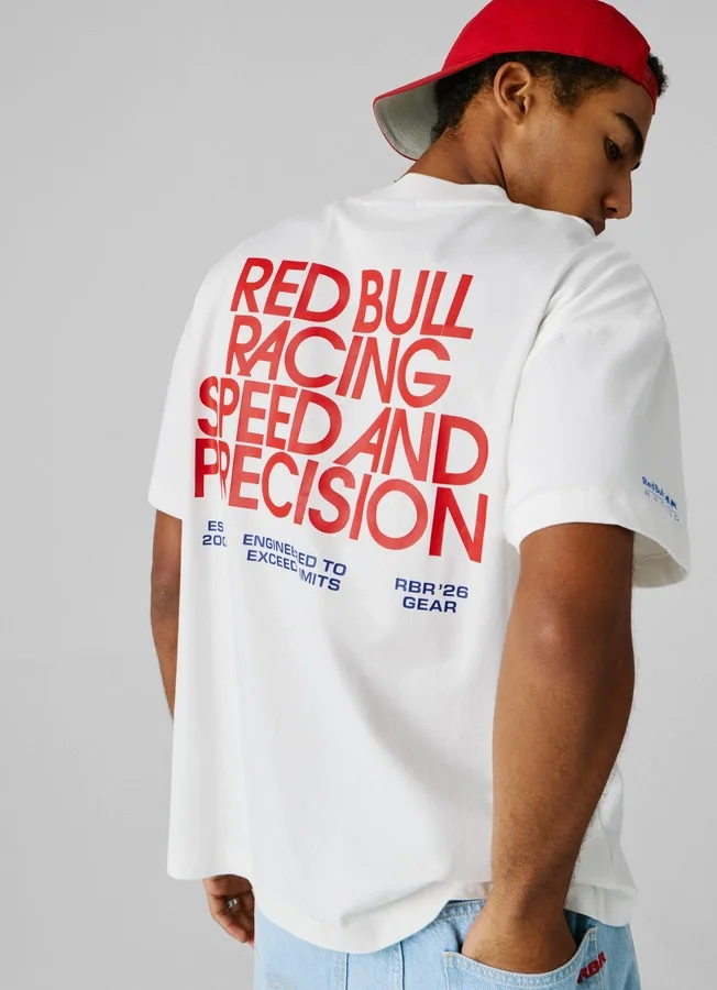 T-Shirt mit Rückenaufdruck und lockerer Passform T-Shirt mit Rückenaufdruck und lockerer Passform