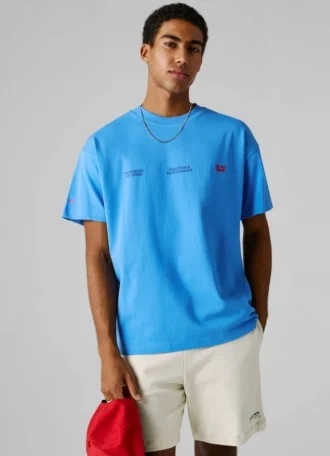 T-Shirt mit Rückenaufdruck und lockerer Passform